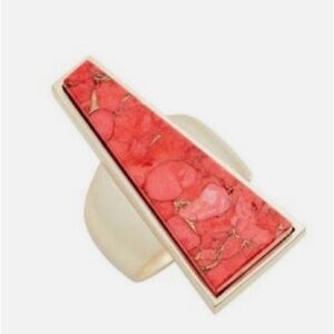 Kendra Scott Red Abalone Magnesite Collins Cocktail Ring Sz 6. NWOT